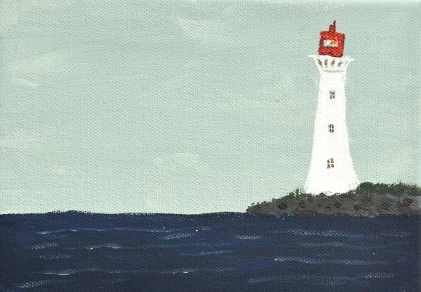 Lighthouse, Painting on Canvas, Emily Boylan, 2015